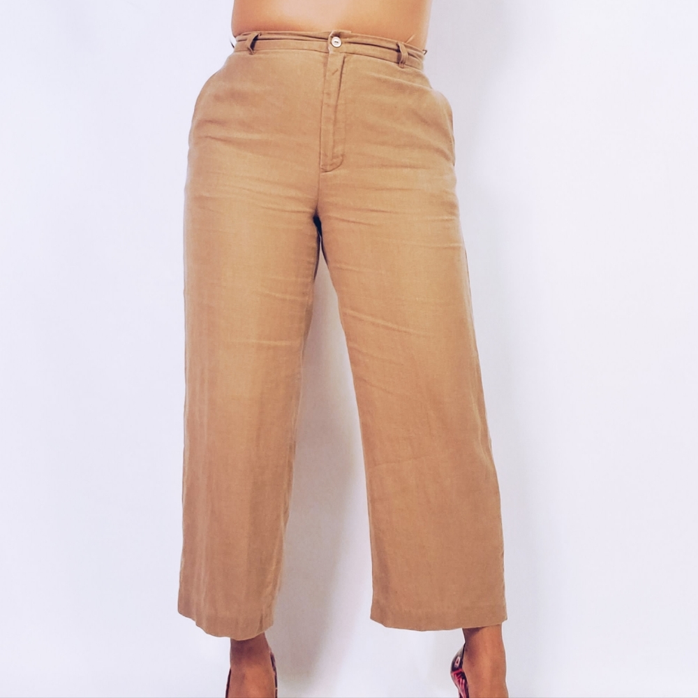 Crop Linen Pants - Picture 3 of 8